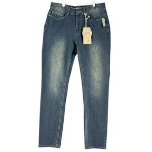 NWT Vintage Genes Men's Slim Fit Jeans Sz 28x30 Slim Leg Dark Blue Stretch Denim